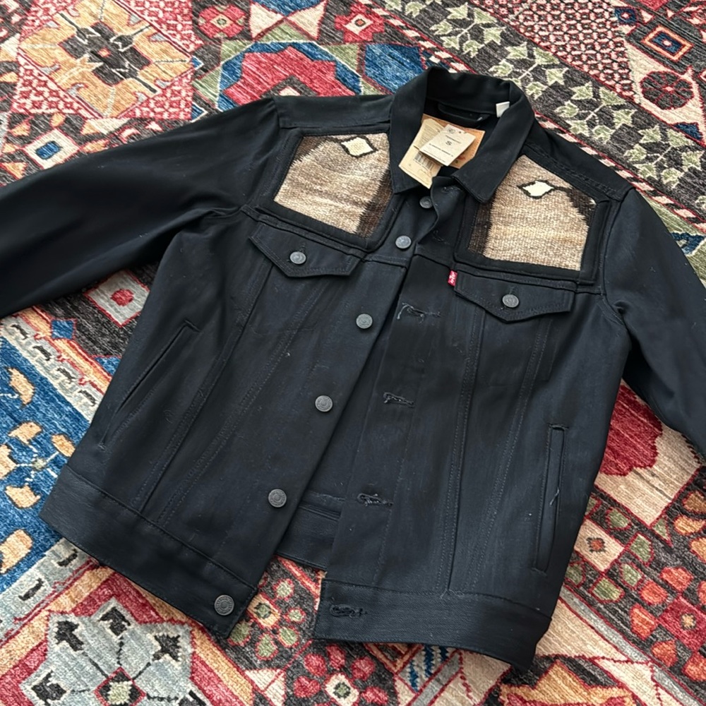 Levi Jean Jacket w/ Vintage Rug!